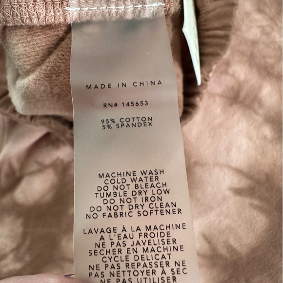 LACAUSA Tie- Dye Jogger Pink/Brown - XS NWT - Fleece Lined - Picture 3 of 3